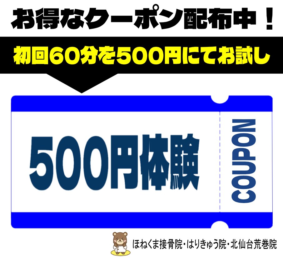 4月限定！なんと1つの骨格矯正・整体と姿勢分析が500円で施術体験受付中！