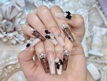 レアネイル 渋谷店(Le’a nail)/透け透けドットネイル