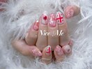 桜手書きアートフラッシュネイル
