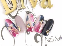 ネイルサロン ディーバ ギンザ(Nail salon Diva GINZA)/ボルドー×ネイビー 9500