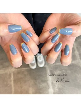 アンドボー(&Beau)/ワンカラーにフレンチ♪