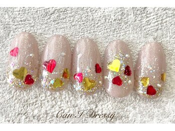 キャンアイ ドレッシー 横須賀中央店(Can i Dressy)/ラブリーハートネイル¥8,000.