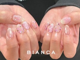 上品見えローズミルキーネイル