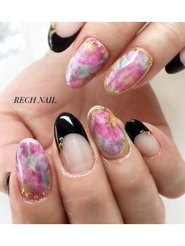 レッシュネイル サロンアンドスクール(RECH NAIL salon&school)/ぼかしフラワーアート