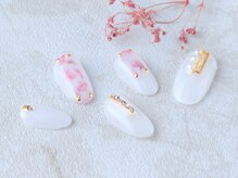 ソウ 難波店 nail salon Sou/桜ホワイトnail