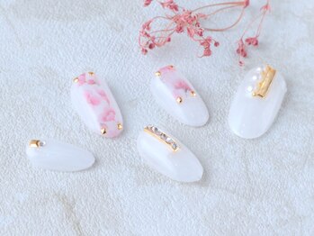 ソウ 難波店 nail salon Sou/桜ホワイトnail