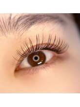 スリーネイルプラスアイラッシュ(Threee Nail+Eyelash)/ブラウンエクステ　大人カール