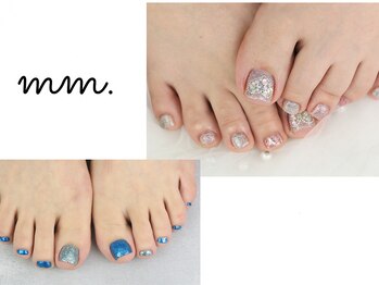 エムエム(mm.)の写真/【秋の足元おしゃれに♪】フットネイル¥5,500～◎抜け感ニュアンス・マグネットも人気！可愛いが長持ち☆