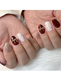 ボルドーキルティングネイル