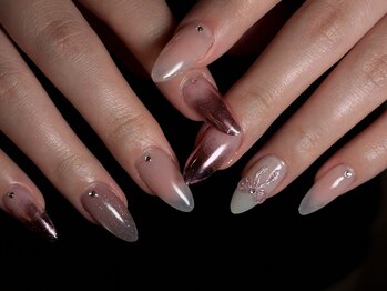 ネイルサロン キリカ(Nailsalon Kilika)/ロングネイル/リボン/ミラー