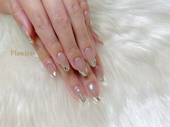 フローレスネイル 新宿店(FlawlessNail)/【ガラスフレンチ】¥8500