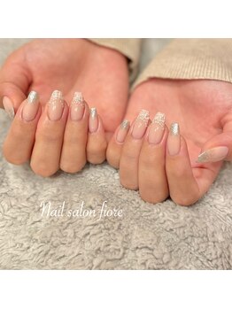 フィオーレ(fiore)/ピンクツイードフレンチネイル