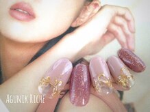 アグニークリッシェ(Agunik Riche)/【くすみピンクネイル】
