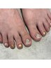【こだわりのフット】ジェル・ケア込み◇フット◇持ち込みデザイン