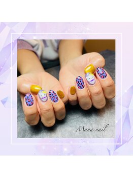 マナネイル(Mana nail)/ヒョウ柄キティー