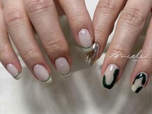 ミエレ(miele)/お洒落ニュアンスフレンチネイル