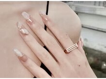 ネイルサロン ジェイ(Nail Salon J)/リボンマーブルデザイン
