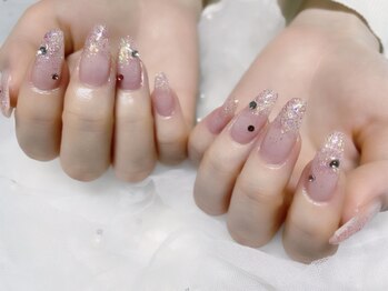 ピンクラメグラデーション