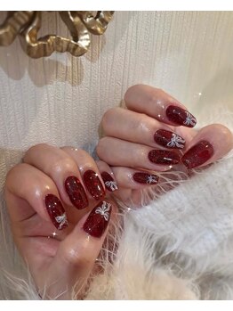 10本チップ長さ出し+アート付き