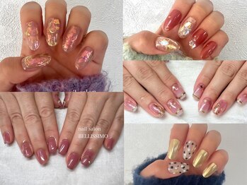ベリッシモ(BELLISSIMO)の写真/【オフ込み90分仕上げ◎定額￥7900】12種類のニュアンス/大人可愛い用意♪定期的に変わるデザインで気分UP