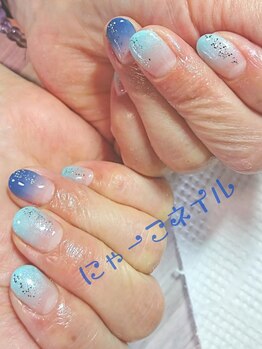 にゃーこネイル/爽やかカラグラ☆定額¥4980