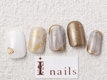 アイネイルズ 梅田店(I nails)/ゴールドニュアンスネイル￥7700