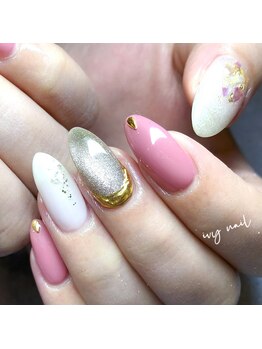 アイビーネイル(ivy-nail)/ギャラクシー×メタリックアート