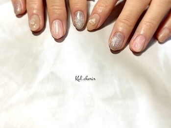 カル シェリール(Kal.cherir)/ピンク天然石とクリアストーン