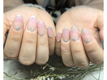 ヒールネイル(heal nail)/スカルプ ナチュラル×キラキラ