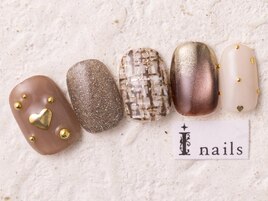 ニュアンスツイードチョコ