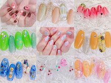 ラルネイル 大宮(Lull. nail)/#夏#スイカ#ひまわり#浴衣#花火