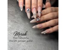 メラク 大阪難波(merak)/自爪風ネイル/埋め尽くしネイル