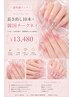 【透明感ロング】長さ出し10本+韓国チークネイル /¥13,480