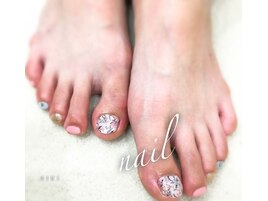 お花アート　フットネイル