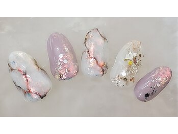 天然石ミラーネイル