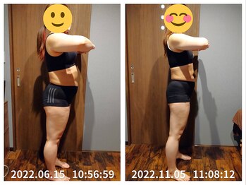 美容整体院元 光の森店/ダイエット5ヵ月 before&after