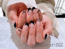 ネイルビー 銀座店(Bee)/ヒョウ柄フレンチネイル