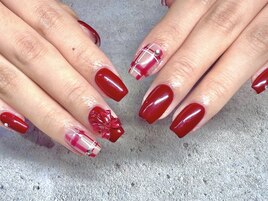 リボン×チェック¥7500