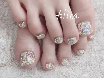 エリナネイルサロン池袋(Alina Nail Salon)/フットストーンつけ放題7200