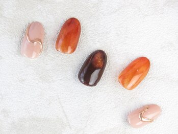 ソウ 難波店 nail salon Sou/ブラウンニュアンスnail