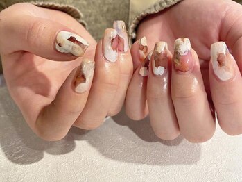 アイネイルズ 梅田店(I nails)/ブラウンインクニュアンス