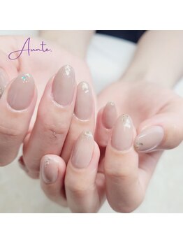 アンテ(Aunte.)/ワンカラーに爪先ホロ☆
