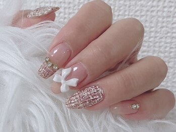 リアンネイル(lian nail)/絶対可愛い!!ツイードネイル