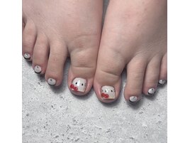 キティーちゃん フットネイル
