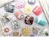 超得【オフ無料】親指アート2本付★デザイン相談フットジェル￥７７００
