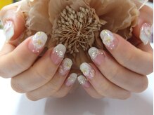 ネイルサロンミキ 横浜(MIKI)/胡蝶蘭手描き3D花パールスカルプ