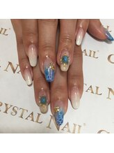 クリスタルネイル ゆめタウン博多店(CRYSTAL NAIL)/ドロップ砂浜ネイル