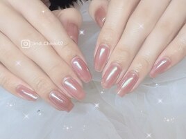 ピンク×ホワイトミラー