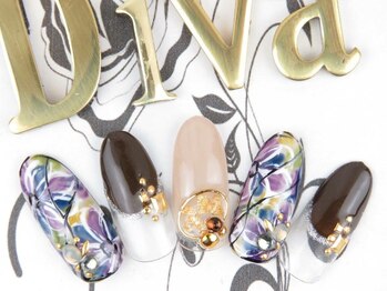 ネイルサロン ディーバ ギンザ(Nail salon Diva GINZA)/モザイクフラワー ¥9500