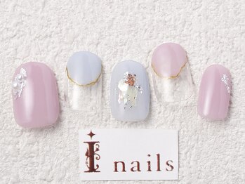 アイネイルズ 梅田店(I nails)/ピンク＆ブルーニュアンス￥7700